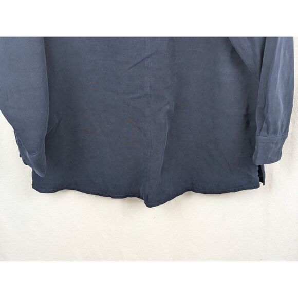 Tommy Bahama Silk Shacket w/ Pockets Navy Blue Men's Size Medium - Picture 13 of 13
